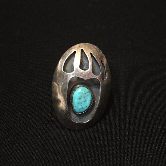 Vintage  shadow box bear claw ring - Picture 2 of 6
